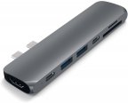 Satechi USB Type-C Pro Hub -adapteri, Space Gray
