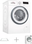 Bosch-pesutorni, 8 kg: WAN2828SSN-pyykinpesukone ja WTR85VS8SN-kuivausrumpu