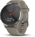 Garmin vivomove HR Sport -hybridiälykello, musta/hiekka