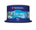 Verbatim Datalife Plus CD-R 48X/52X Printable Id-Brand Fast Dry Surface 50 kpl spindle, ei yksittäispaketointia 700MB/80min