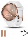 Garmin vivomove HR Sport -hybridiälykello, ruusukulta/valkoinen bundle