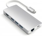 Satechi USB-C Multi-Port Adapter 4K Gigabit Ethernet V2 -adapteri, silver