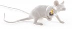 Seletti The Mouse Lamp Lying down -pöytävalaisin, valkoinen +postitus kaupan päälle