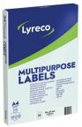 Lyreco 1007259 -monitoimitarra, 70 x 37 mm, 100 arkkia, 24 tarraa arkissa