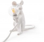 Seletti The Mouse Lamp Sitting -pöytävalaisin, valkoinen +postitus kaupan päälle