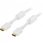 Deltaco HDMI High Speed with Ethernet -kaapeli, 2 m, valkoinen