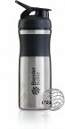 BlenderBottle SportMixer Stainless Steel -shakeri, musta, 820 ml