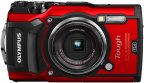 Olympus TOUGH TG-5 -digikamera, punainen + neopreenipussi