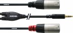 Cordial -Y-kaapeli, 3,5mm - 2 x XLR, 1,5 m