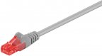 Goobay CAT6 U/UTP -verkkokaapeli, 1 m, harmaa