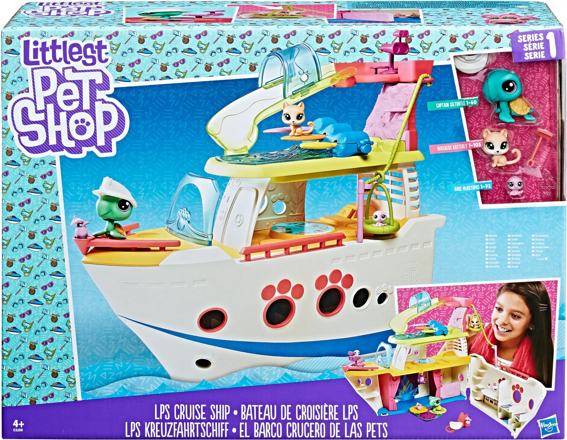 LPS Littlest Pet Shop Cruise Ship laiva Kulkuneuvot ja alukset