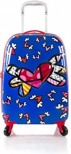 Heys Britto Tween 3D Spinner -lasten matkalaukku, lentävät sydämet