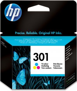 HP 301 -mustekasetti, kolmiväri, normaali kapasiteetti