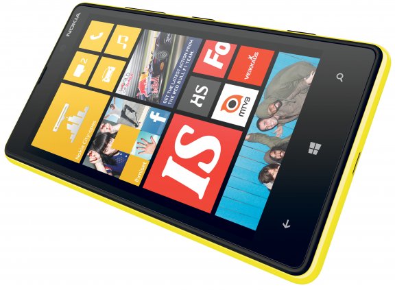 Nokia Lumia 820 Windows Phone -puhelin, keltainen, kuva 2