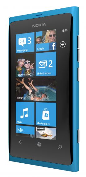 Nokia Lumia 800 Windows Phone -puhelin, cyan