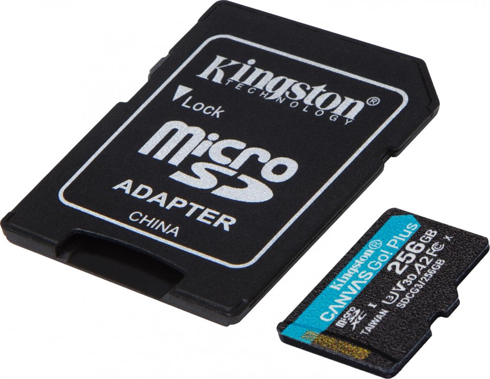 Kingston 256  Gt microSD  Canvas Go  Plus UHS I Speed Class 