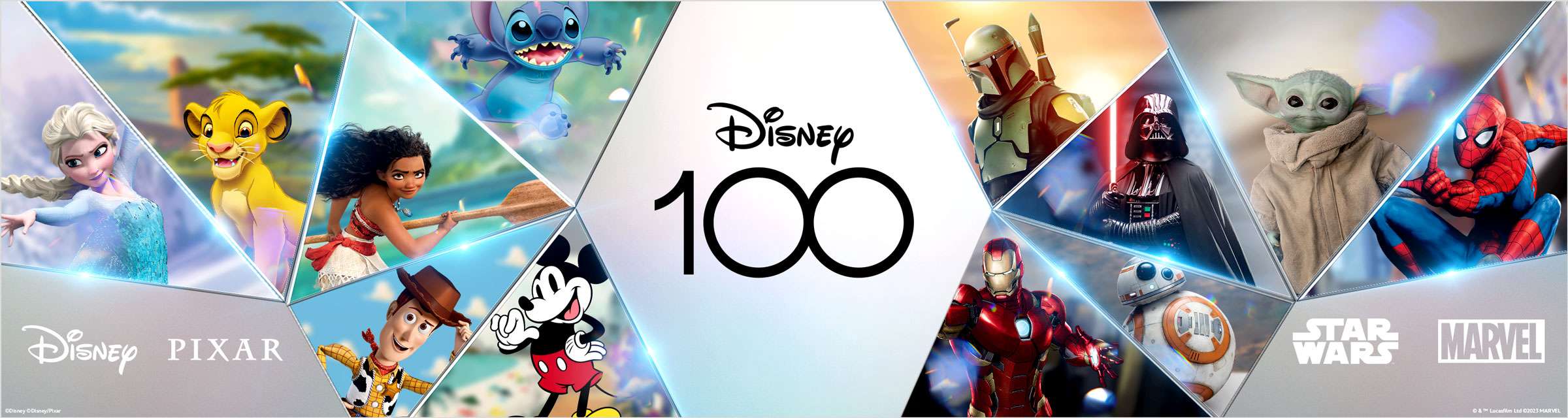 Disney 100 - Disney Pixar, Star Wars, Marvel