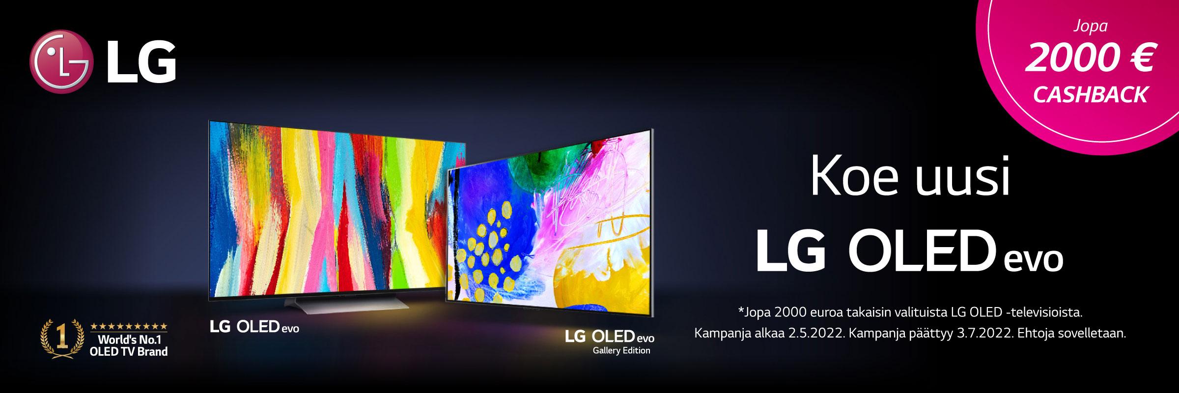 Osta nyt valikoitu LG OLED -televisio, kirjoita arvio niin saat jopa 2000 euroa hyvitystä