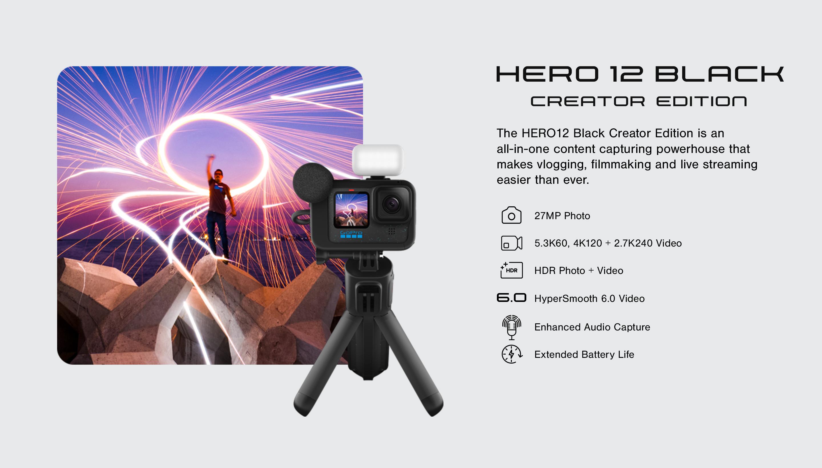 gopro hero12 BLACK Creator Edition -actionkamera paketti