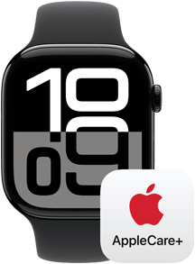 AppleCare+-logo Apple Watch Series 10:n vieressä.