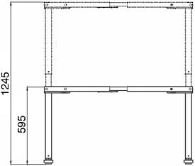 Elfen Ergodesk Pro -sähköpöytä, 140 x 80 cm, musta, kuva 4
