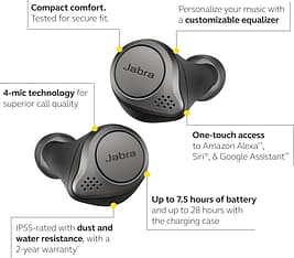 Jabra Elite 75t -Bluetooth-kuulokkeet, musta, kuva 7