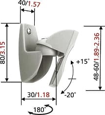 Vogel's VLB 500 - kaiutintelinepari, musta, kuva 2