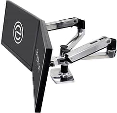 Ergotron LX Dual Side-by-Side Arm -monitorivarsi, musta/ hopea