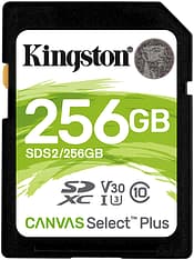 Kingston 256 Gt SD Canvas Select Plus UHS-I Speed Class 1 (U3) -muistikortti, kuva 3