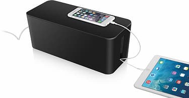 Fuj:tech johtoboksi L -kaapelikotelo, musta