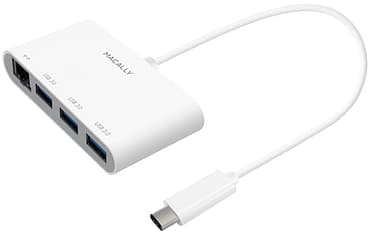 Macally USB-C to USB-A with Ethernet -adapteri