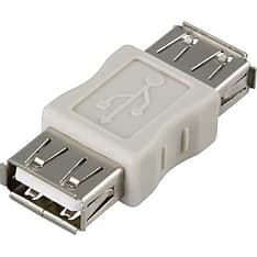 DELTACO USB -sukupuolenvaihtaja, USB A naaras - USB A naaras