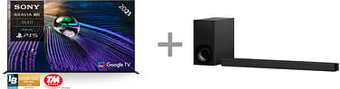 Sony XR-65A90J 65" 4K Ultra HD OLED Google TV + HT-ZF9 Dolby Atmos soundbar -tuotepaketti