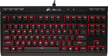 Corsair K63 Compact -pelinäppäimistö, Cherry MX Red –kytkimet, punaiset-ledit, kuva 2
