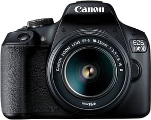 Canon EOS 2000D -järjestelmäkamera + 18-55 mm IS II