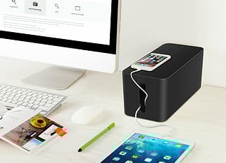 Fuj:tech johtoboksi L -kaapelikotelo, musta, kuva 2