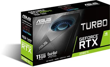 Asus TURBO-RTX2080TI-11G GeForce RTX 2080 Ti 11264 Mt -näytönohjain PCI-e-väylään, kuva 2