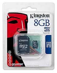 Kingston 8 GB microSDHC Class 4 -muistikortti