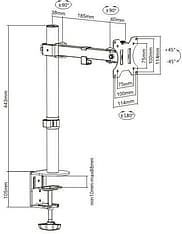 Mozi Basic Stand with Joint -pöytäjalka yhdelle näytölle, kuva 9