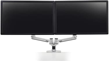 Ergotron LX Dual Side-by-Side Arm -monitorivarsi, musta/ hopea, kuva 2