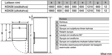 Bosch KGN36NW30 Serie 2 -jääkaappipakastin, valkoinen, kuva 5