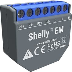 Shelly EM -relekytkin virrankulutuksen mittaukseen, Wi-Fi-verkkoon