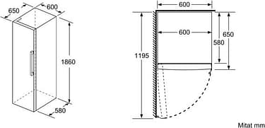 Bosch KSV36AI4P Serie 6 -jääkaappi ja Bosch GSN36MI3V Serie 6 -kaappipakastin, teräs, kuva 6