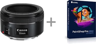 Canon EF 50mm f/1.8 STM -normaaliobjektiivi + Corel PaintShop Pro 2022 Ultimate