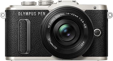Olympus PEN E-PL8 -mikrojärjestelmäkamera, musta + pannukakkuobjektiivi, kuva 2
