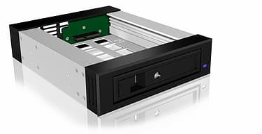 RaidSonic Icy Box IB-129SSK-B -kovalevykelkka ja kehikko 5,25" laitepaikkaan, musta, kuva 4