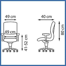 Interstuhl Airspace 3642 -työtuoli, korkeaselkäinen, musta, kuva 2