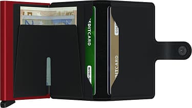 Secrid Matte Miniwallet -lompakko, musta/punainen, kuva 3
