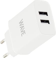 Wave verkkolaturisovitin 2 x USB, 3.1 A, valkoinen