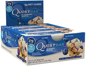 Quest Protein Bar Blueberry Muffin -proteiinipatukka, 60 g, 12-PACK